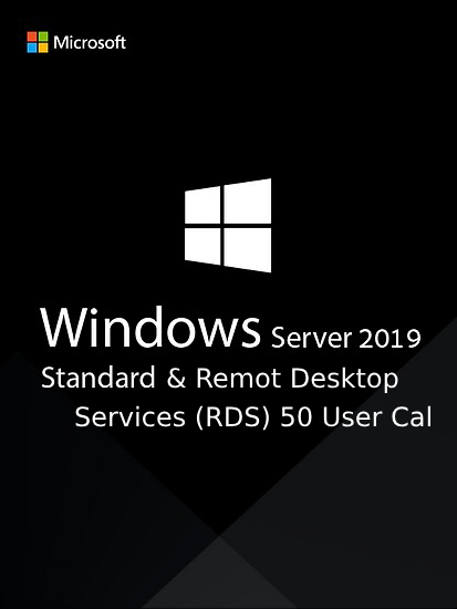 Windows server 2019 remote desktop services 50 Users CALs -Product Key